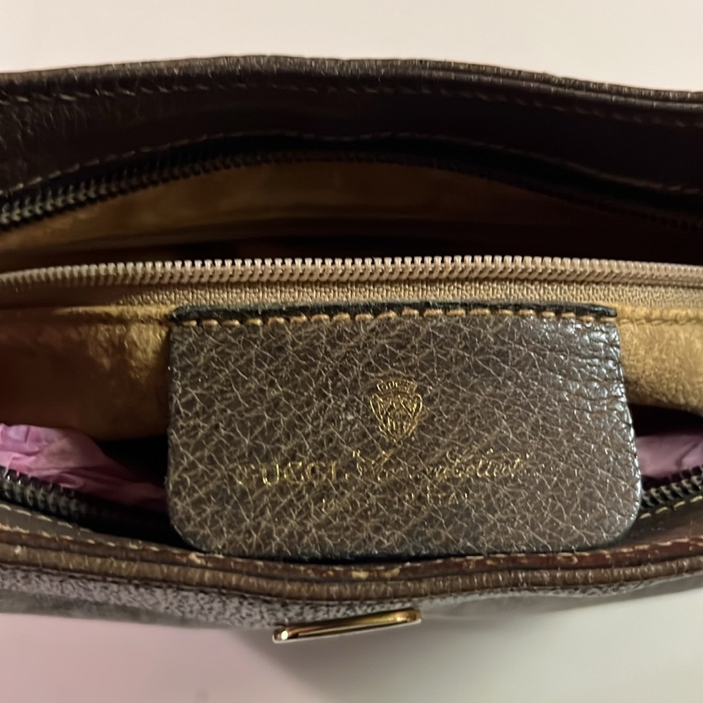 Vintage Gucci GG Crossbody/Shoulder Handbag Brown Leather - Picture 4 of 9